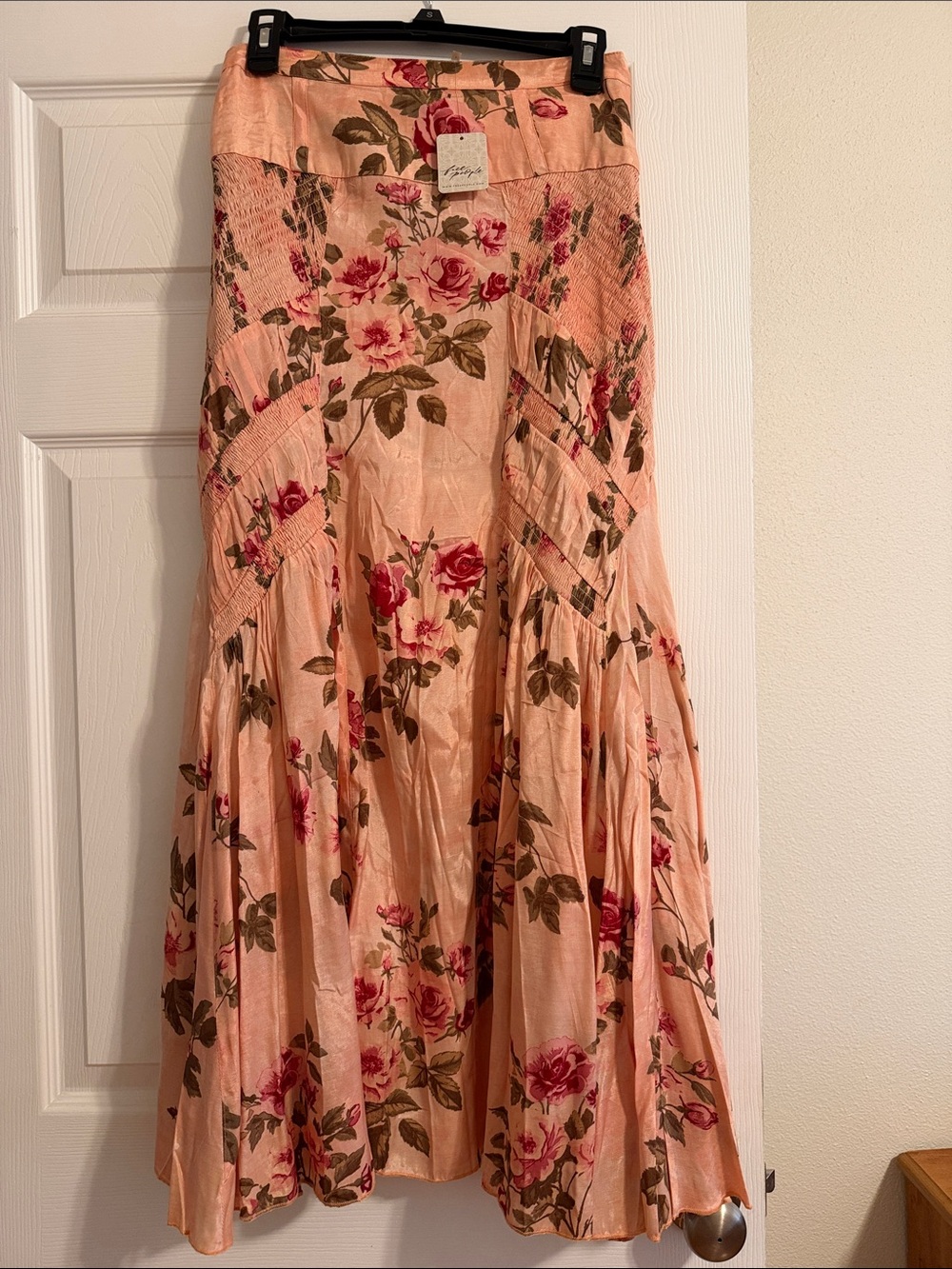 Free People Blush Floral Maxi Skirt